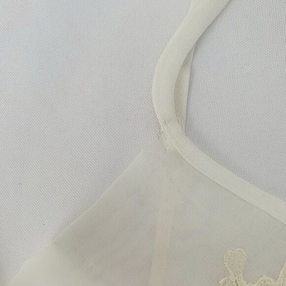 VTG Oscar de la Renta Pink Label Chemise Slip Gown & Robe M Sheer White Bridal - Picture 9 of 16